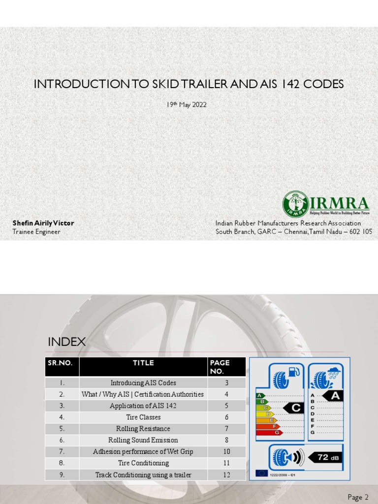 AIS 142: Skid Trailer Tire Standards | PDF | Tire | Mechanical Engineering