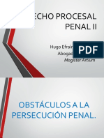 CLASES. (8) OBSTACULOS A LA PERSECUCION PENAL-1