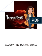 Accounting for materials in a job order cost system