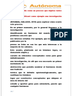 Objeto de Estudio Como Un Proceso Que Implica Varios Momentos de