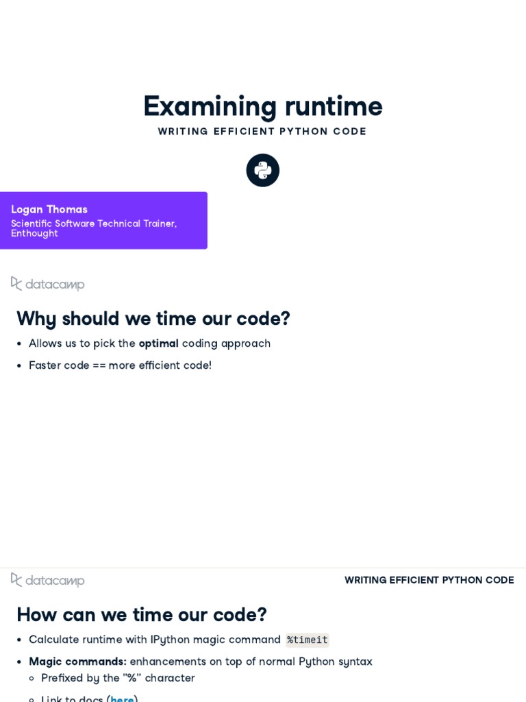 Chapter2Timing and Profiling Code PDF Python (Programming Language