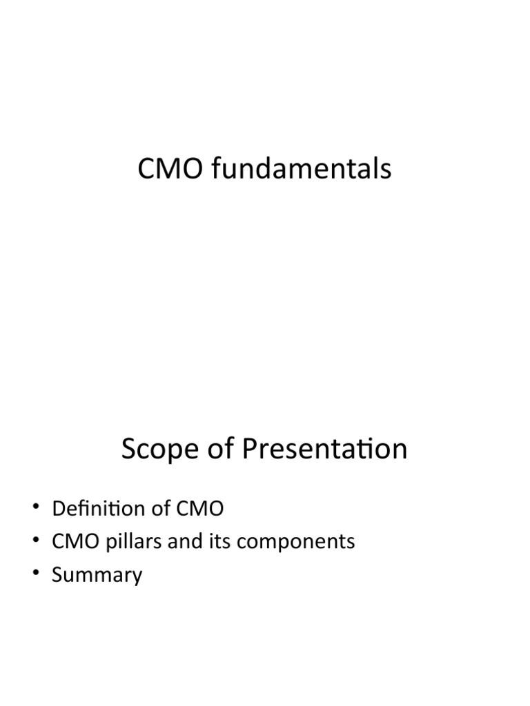 CMO Fundamentals and Pillars Explained | PDF | Information | Communication