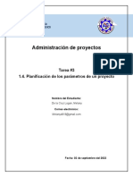 1.4 Planificacion de Los Parametros de Un Proyecto