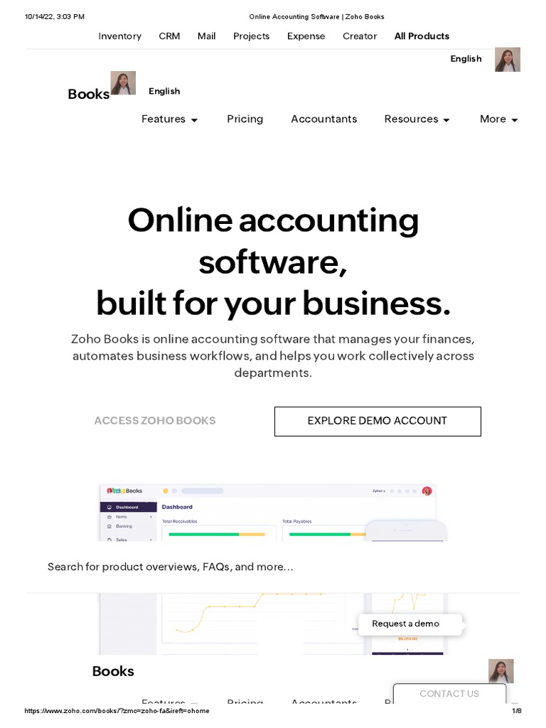 Online Accounting Software Zoho Books PDF Quick Books Business