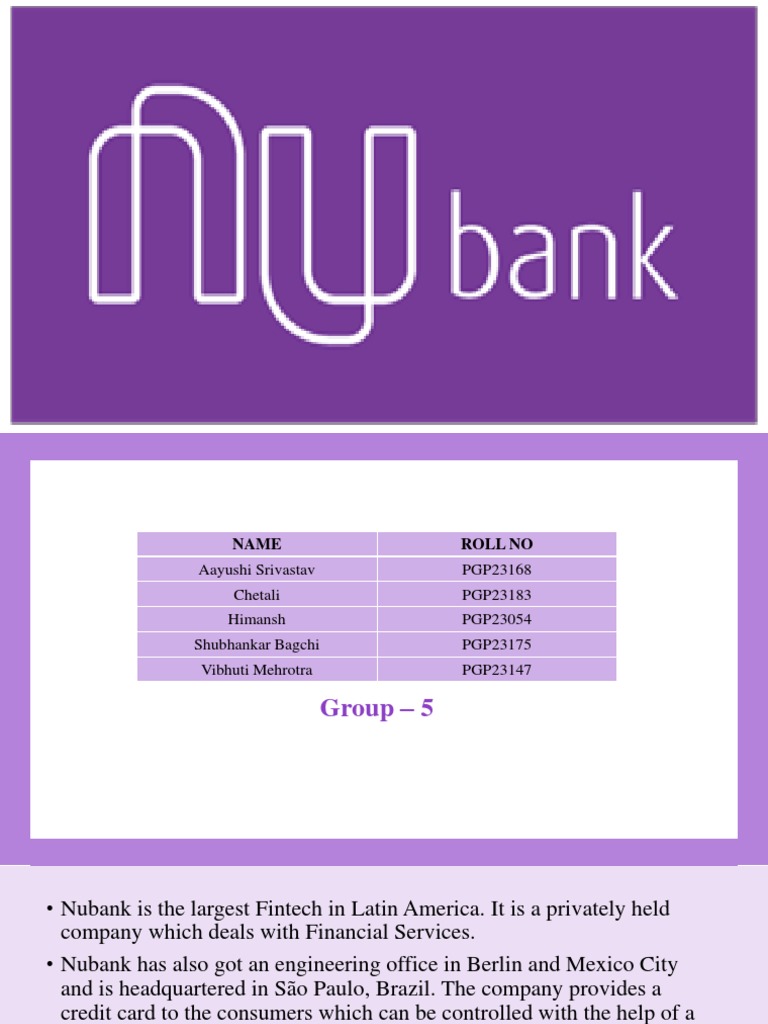 Nu Bank - Group 5 - Core 3 | PDF | Credit Card | Fee