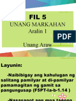 Naibibigay Ang Kahulugan NG Salitang Pamilyar at Di-Pamilyar Pamamagitan NG Gamit Sa Pangungusap