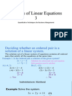 Systems of Linear Equations 3