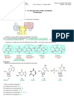 Corrigé Type Du TD1 Génétique (La Structure Des Acides Nucléiques)