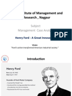 Henry Ford - A Great Innovator