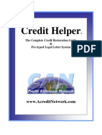 Credit Helper: The Complete Credit Restoration Guide & Pre-Typed Legal Letter System