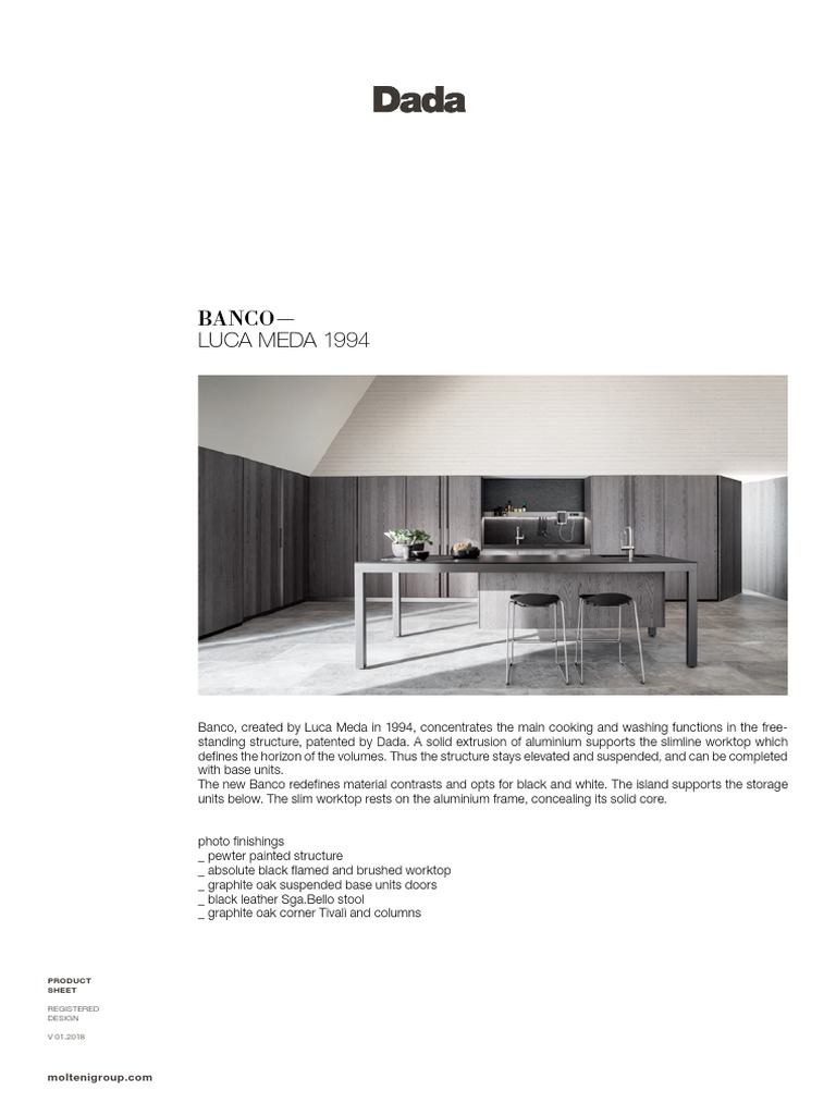 Banco Kitchens Product Sheet | PDF | Building Materials | Materials