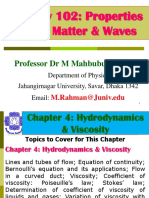 Chapter 4-Phy 102-Hydrodynamics & Viscosity (Part 1)