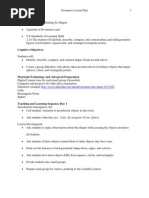 Download Lesson Plan Geometry 216 Shapes by sdradford SN60048732 doc pdf
