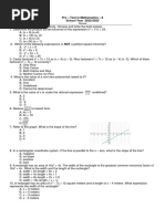 Pre-Test Mathematics 8