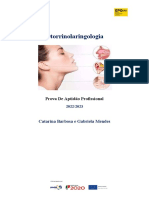 Otorrinolaringologia: Prova de Aptidão Profissional