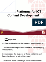 ICT Online Platforms for Content Development