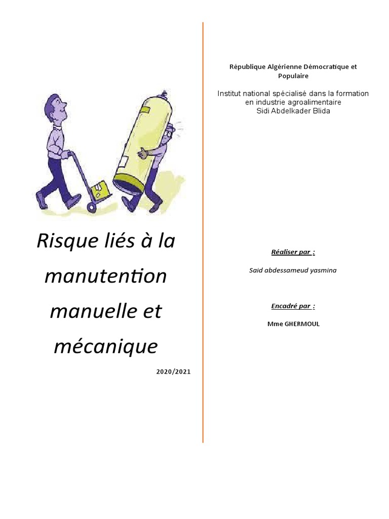 Manutention Et Levage, PDF, Risque