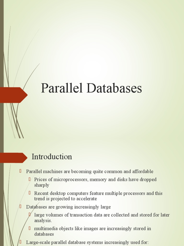 Parallel Databases | PDF | Parallel Computing | Databases