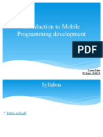 Introduction To Mobile Programming Development: Leena Sahu It Dept. Kjsce