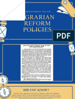 Agrarian Reform Policies American Period