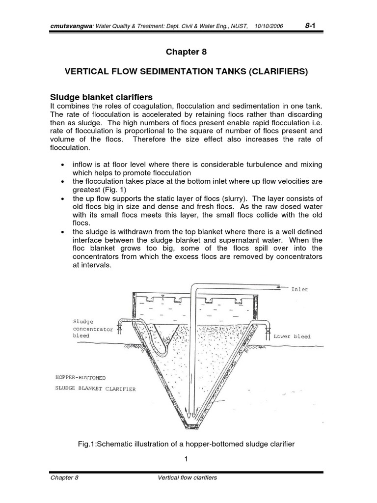 Vertical Flow Clarifiers Overview | PDF | Environmental Engineering ...