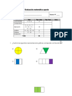 5° Matemática Evaluación Agosto