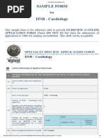 Sample Form: DNB - Cardiology