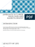 Approach To Lower Back Pain and Radiculopathy