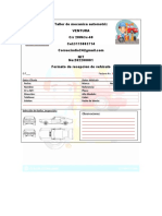 Taller de Mecanica Automotriz Ventura CRR 28#63c-60 Cel:3115803714 NIT No:202200001 Formato de Resepcion de Vehiculo