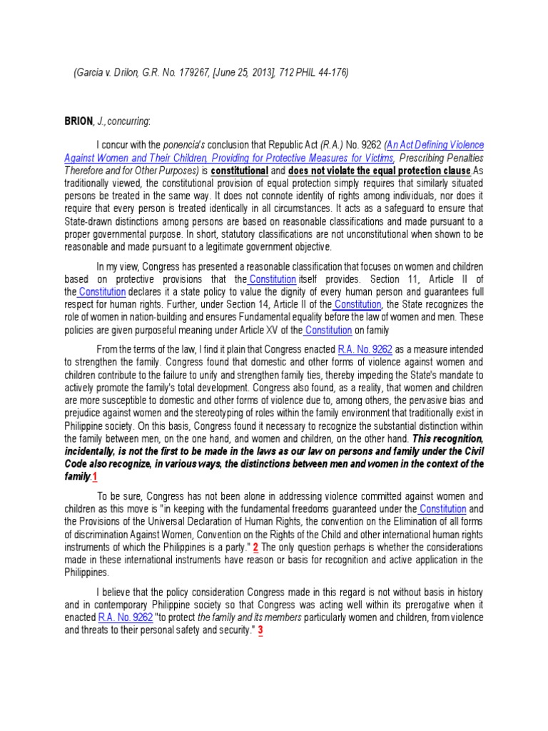 Iii garcia v drilon pdf suspect classification strict scrutiny