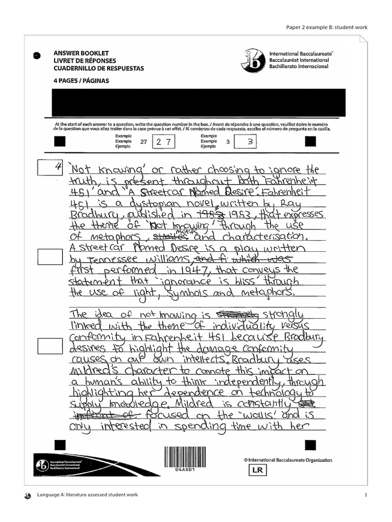 Lit-P2 Example B en | PDF | Language Arts & Discipline