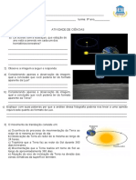 6 Ano Avaliação Sistema Solar