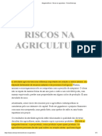 Riscos na agricultura brasileira