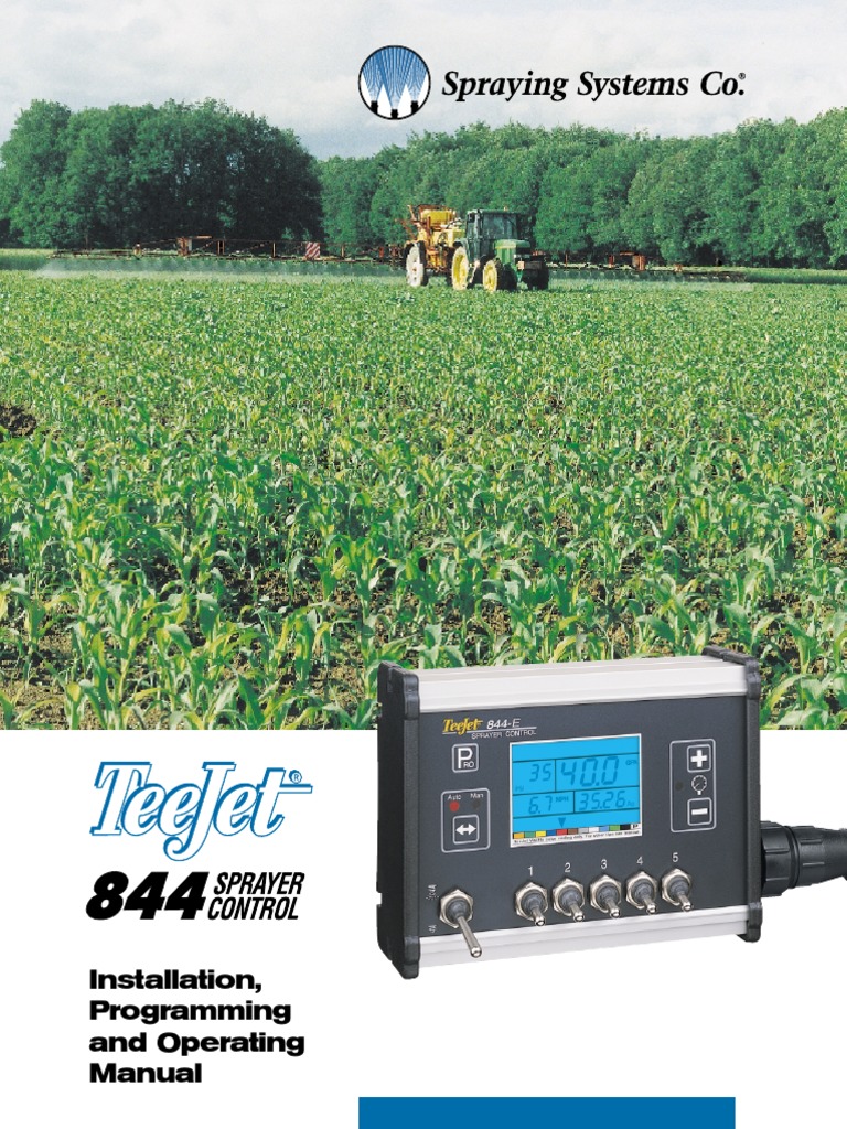 Teejet 844 e controller manual pdf valve electrical connector