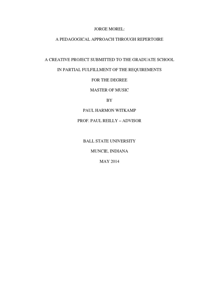 Morel A Pedagogical Approach Through Repertoire PDF String