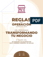 Reglas de Operacion Del Programa Transformando Tu Negocio 2022