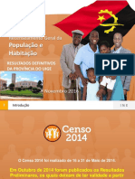 Apresentações Dos Resultados Definitivos Do Censo 2014 - Uíge