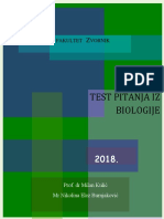 Test Pitanja Iz Biologije