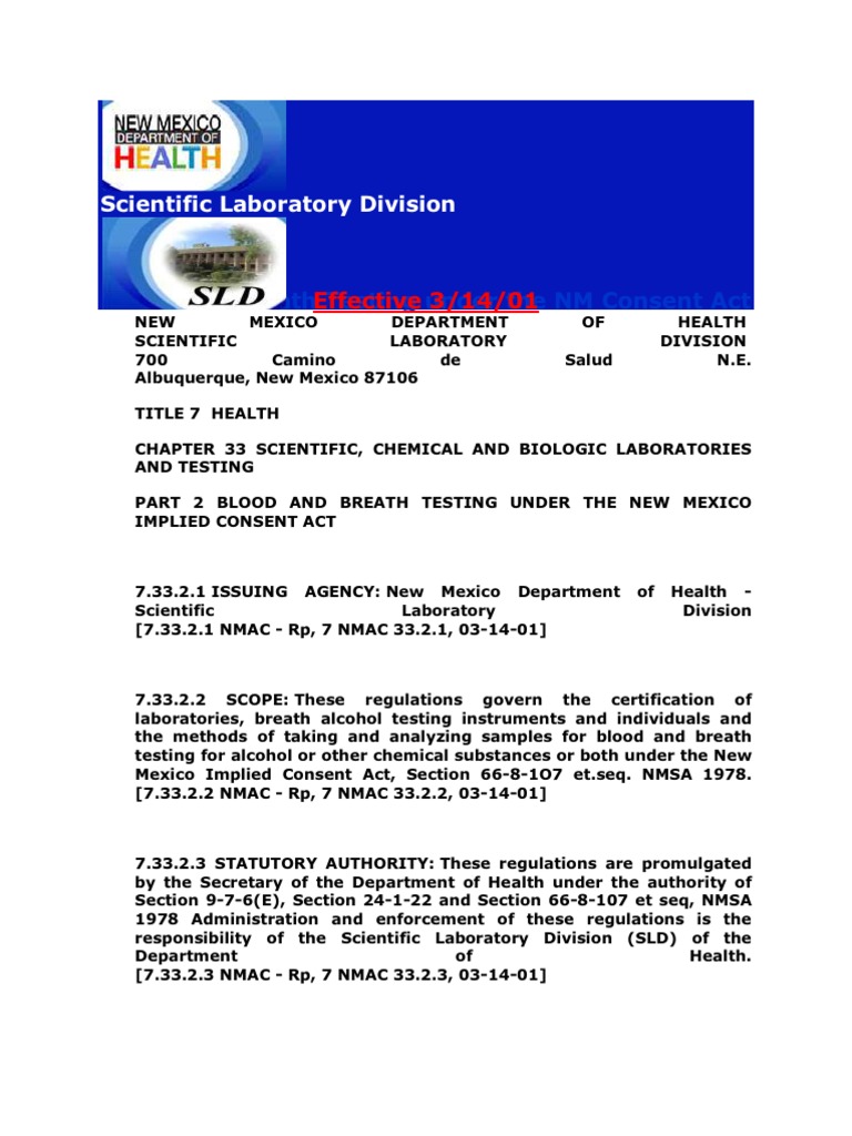 Nm Scientific Laboratory Division – PESY