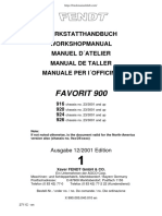 Fendt Favorit 900 Workshop Manual