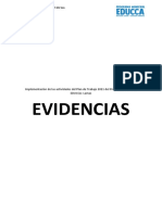 Evidencias de Implementación de las actividades del Programa Municipal EDUCCA