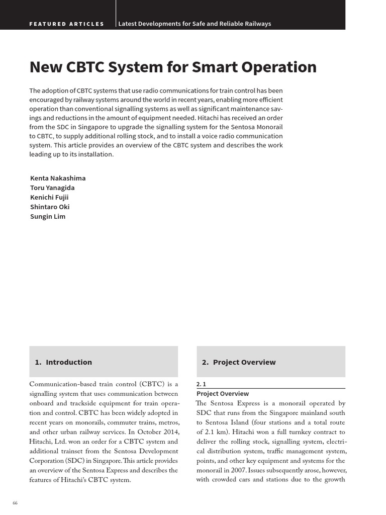 CBTC System Upgrade for Sentosa Monorail | PDF | Orthogonal Frequency ...