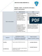 Plan de reforzamiento de primaria en español y matemáticas