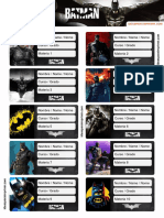Etiquetas Escolares Batman Editables Gratis