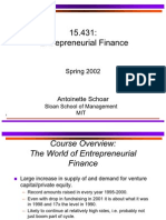 15.431: Entrepreneurial Finance: Spring 2002