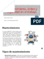 Mantenimiento, Orden y Seguridad en El Trabajo