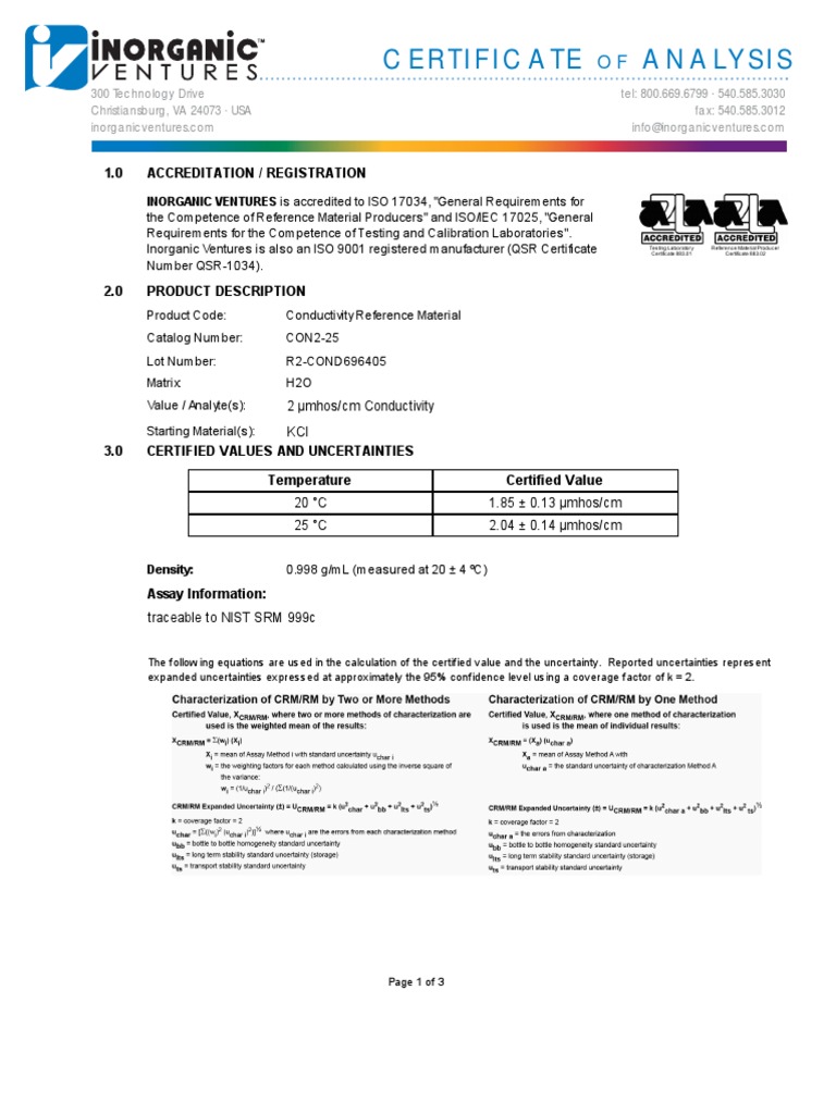 Con2-25 R2-Cond696405 Mca | PDF | Calibration | Metrology