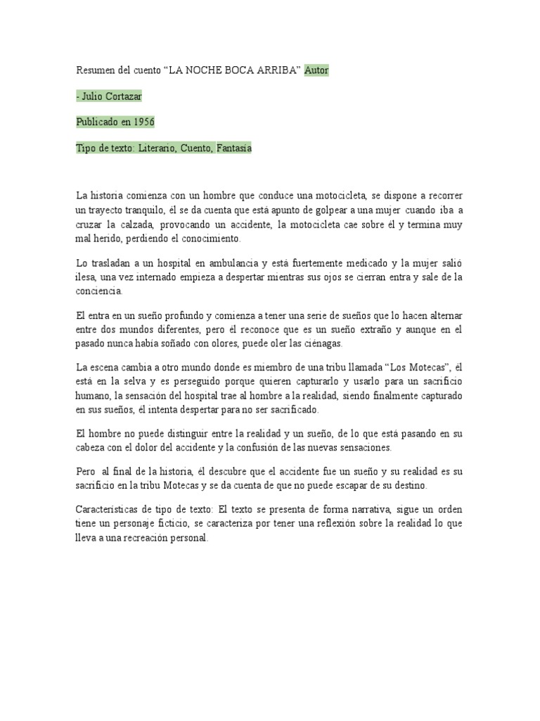 Resumen de La Noche Boca Arriba - 1703785984