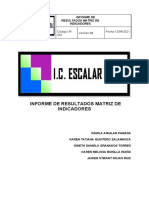 Informe de Resultados Matriz de Indicadores