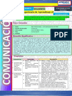 Experiencia de Aprendizaje 07 - 3ero y 4to - Comunicación - 2022 - 00001